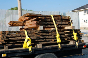 slabs on truck ready to be urban forest products